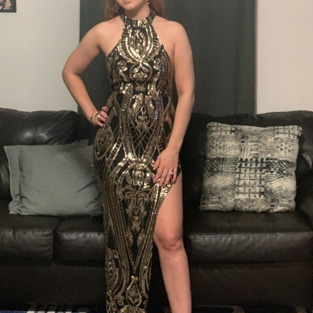 Black and Gold Dress